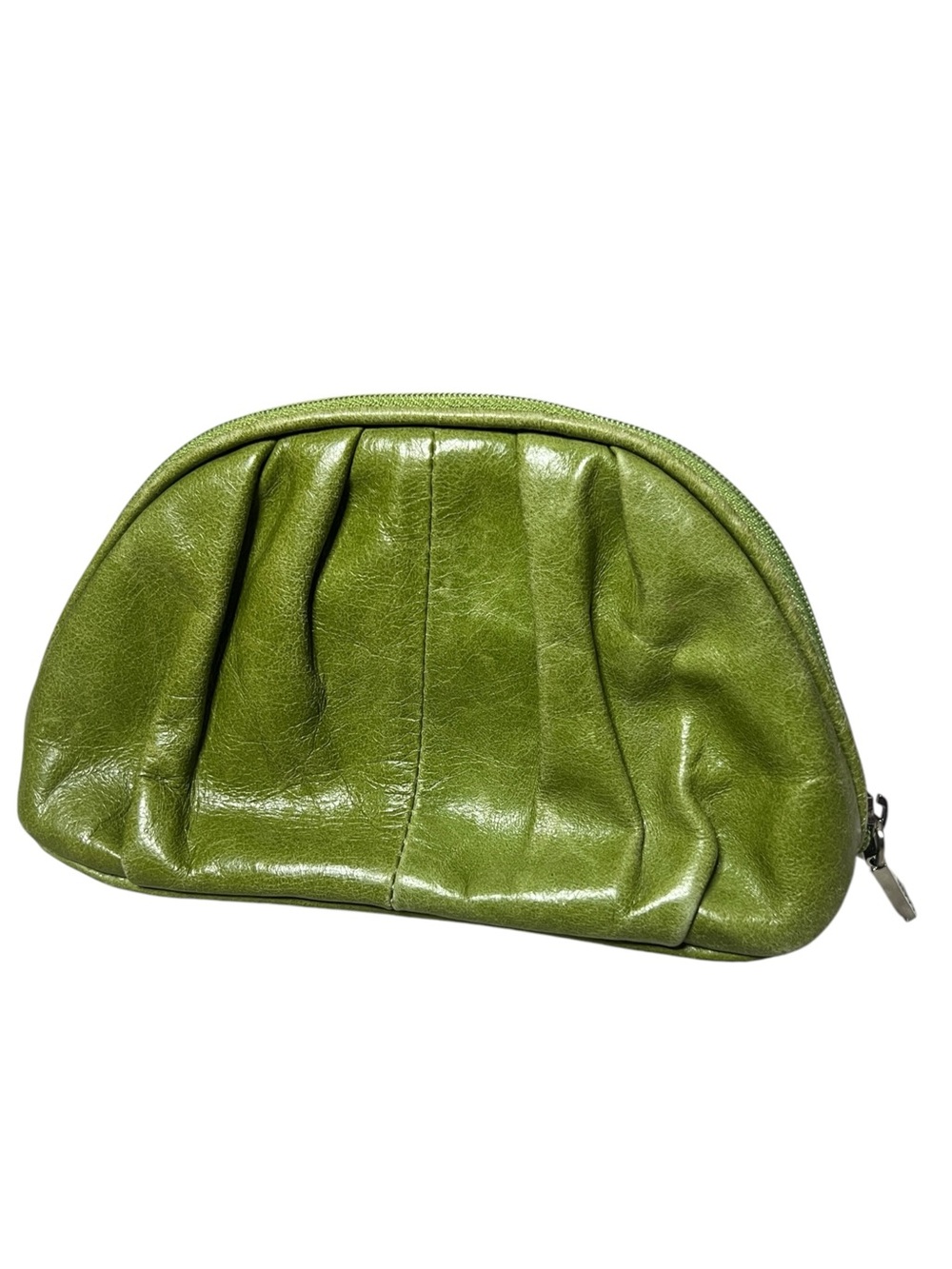 HOBO International Jem Kiwi Green Leather Lipstick Cosmetic Pouch